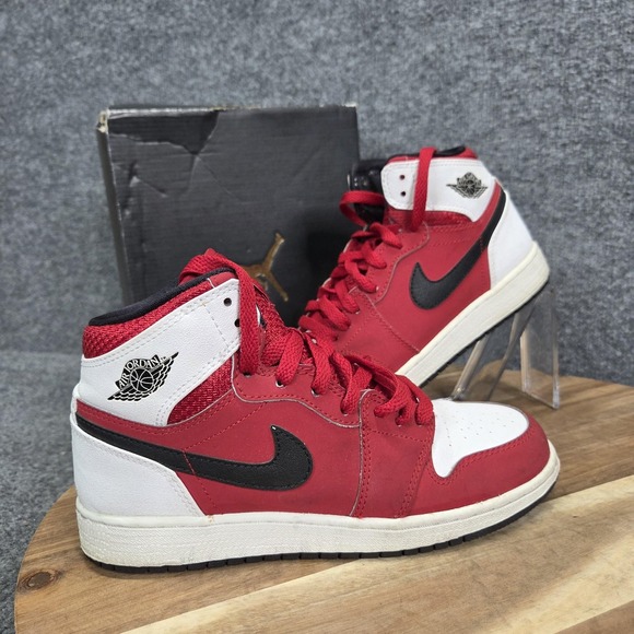 Nike Air Jordan Retro High Shoes Youth Size Gym Red Black